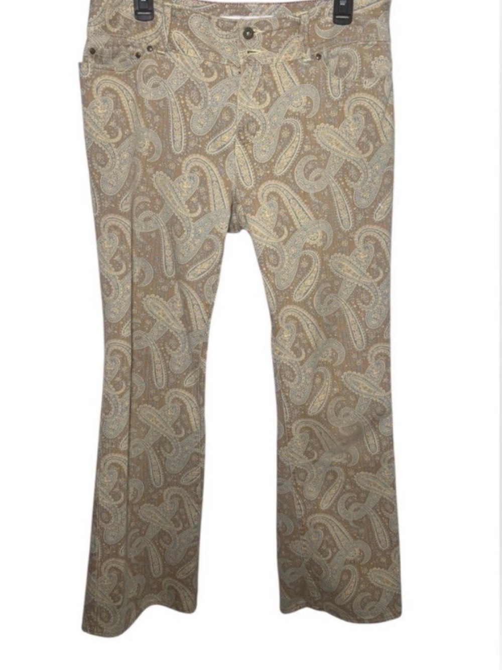 Tommy Hilfiger Paisley Patterned Tan Jeans Size 8